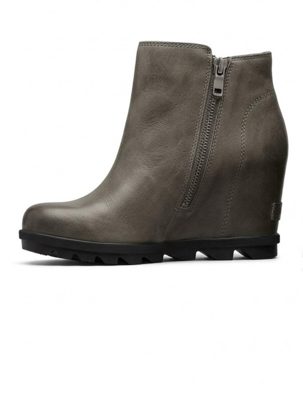 Sorel Joan of Arctic Wedge II Zip Gray Waterproof Ankle Boot 10